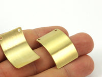 Brass Bracelet Component, 10 Raw Brass Bracelet Blanks With 2 Holes (30x20x0.60mm) Brass 3020-5 B0049