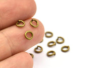5mm Jump Ring - 100 Antique Brass Round Jump Ring Connectors Findings (5x1mm) A0376