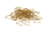 Brass Triangle Charm, 50 Raw Brass Open Cambered Triangle Ring Charms (17x0.6x0.9mm) Bs 1213