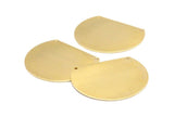 Brass Geometric Blank, Raw Brass Geometric Blanks With 2 Holes (44x36x0.80) N0452