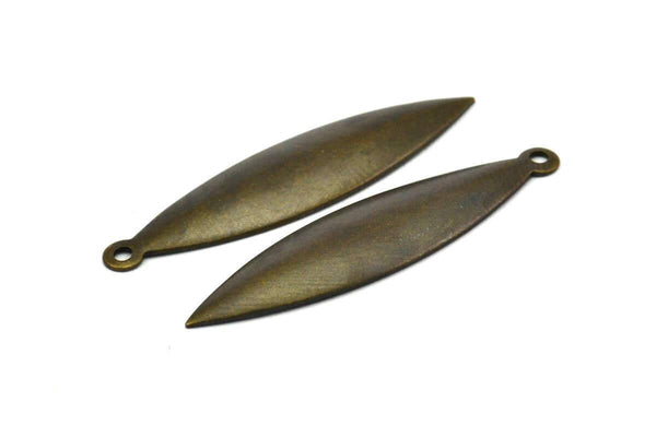 Copper Marquise Charm, 30 Antique Copper Brass Marquise Charms With 1 Loop (35x9mm) Pen 29 K086