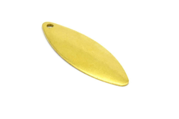 Brass Marquise Charm, 30 Raw Brass Marquise Charms Findings (27mm) Brs 27 A0129