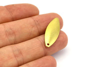 Brass Marquise Charm, 30 Raw Brass Marquise Charms Findings (27mm) Brs 27 A0129