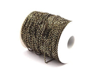 Cable Chain, Brass Chain, 10 M (2x3mm) Brass Tiny Faceted Soldered Flat Cable Chain - ( Z149)