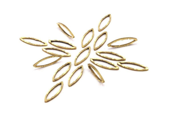Pirinç Markiz Yüzük, Ham Pirinç Oval Yüzlü Yüzük, Bağlantı Elemanı, Tılsımlar (15x4.80x1mm) N0496