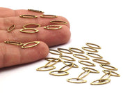 Pirinç Markiz Yüzük, Ham Pirinç Oval Yüzlü Yüzük, Bağlantı Elemanı, Tılsımlar (15x4.80x1mm) N0496