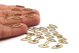 Pirinç Markiz Yüzük, Ham Pirinç Oval Yüzlü Yüzük, Bağlantı Elemanı, Tılsımlar (15x4.80x1mm) N0496