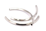 Square Curved Tubes - 4 Nickel Free Silver Square Curved Tubes (95x5x5mm) Sq20 Brc274