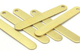 Brass Stamping Blanks, 10 Raw Brass Stamping Blanks, Charms (44x6mm) B0189