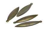 Vintage Drop Marquise, 15 Antique Copper Brass Drop Charms (35x9mm) Pen 29 K086