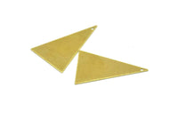 Brass Triangle Charm, 20 Raw Brass Triangle Charms With 1 Hole (25x16mm) Brs 54tr A0404