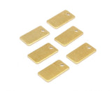 Brass Rectangle Bar, 24 Raw Brass Rectangle Stamping Blank, Necklace Pendants (15x8x0.80mm) A0806
