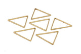 Brass Triangle Charm, 25 Raw Brass Open Triangle Ring Charms (27x1mm) Bs 1028