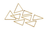 Brass Triangle Charm, 25 Raw Brass Open Triangle Ring Charms (27x1mm) Bs 1028