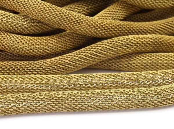 Brass Snake Chain, 2 M (6mm) Raw Brass Mesh Chain Ch002 ( Z107 )