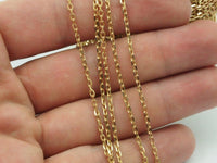 Red Solder Chain, 5 M Faceted Red Brass Soldered Chain (3x1.5Mm) W5-12 Z043