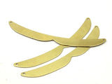 Brass Choker Pendants, 3 Raw Brass Choker Pendants With 2 Holes (98x9.50x080mm) Brs 9895c (b0043)