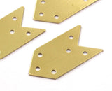 Arrow Stamping Pendant, 10 Raw Brass Arrow Stamping Pendant Tags With 6 Holes (15x30mm) A0036