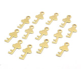 Pirinç Anahtar Süsü, 50 Ham Pirinç Anahtar Süsü, Buluntular (11x5mm) (Y279)