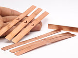 Copper Bracelet Blank, 3 Chevron Raw Copper Bracelet Stamping Blanks (10x145x1mm) D0532