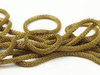 Brass Knitted Chain, 2 M (3mm) Raw Brass Mesh Chain Z140