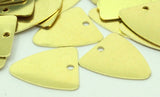 Brass Triangle Charm, Raw Brass Triangle Charms With 1 Holes (18x16mm) n0676