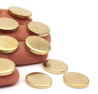 Brass Oval Blank, 6 Raw Brass Oval Blanks (20x15x3mm) Y212
