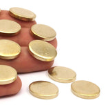 Brass Oval Blank, 6 Raw Brass Oval Blanks (20x15x3mm) Y212
