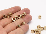 Industrial Spacer Bead, 25 Raw Brass Industrial Tubes, Spacer Beads, Findings (7x4.5mm) Bs 1348