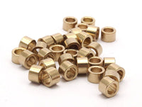 Industrial Spacer Bead, 25 Raw Brass Industrial Tubes, Spacer Beads, Findings (7x4.5mm) Bs 1348