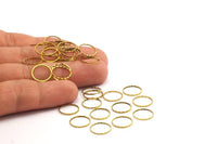 Brass Circle Connector, 50 Cutting Raw Brass Circles (12mm) A0583