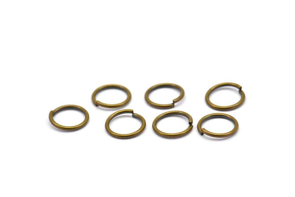 8mm Jump Ring - 100 Antiqued Brass Jump Rings (8x0.85mm) A0334