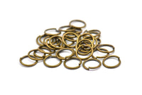 8mm Jump Ring - 100 Antiqued Brass Jump Rings (8x0.85mm) A0334