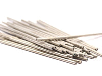 Silver Tube Beads - 25 Nickel Free Silver Tone Copper Long Tubes (60x2mm) D0448