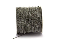 Gunmetal Ball Chain, 10 Meters - 33 Feet 1.2 Gunmetal Brass Faceted Ball Chain - W72 ( Z023 )