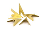 Brass Kite Charm, 6 Raw Brass Geometric Triangle Charms (31mm) U008