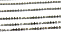 Gunmetal Brass Chain, 5 Meters - 16.5 Feet 1.2 Gunmetal Brass Faceted Ball Chain - W72 ( Z023 )