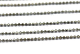 Gunmetal Brass Chain, 5 Meters - 16.5 Feet 1.2 Gunmetal Brass Faceted Ball Chain - W72 ( Z023 )