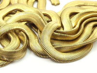 Snake Chain, 2m Raw Brass Snake Chain (6mm) - ( Z072 )