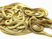 Snake Chain, 2m Raw Brass Snake Chain (6mm) - ( Z072 )