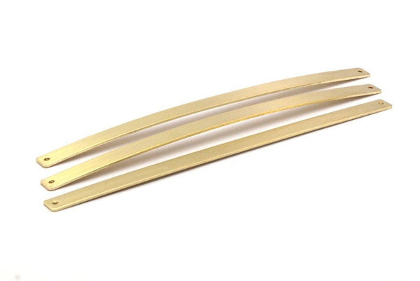 Bracelet Stamping Blank, 5 Raw Brass Bracelet Stamping Blanks With 2 Holes ( 8x145x1mm) D0379
