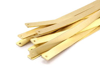 Bracelet Stamping Blank, 5 Raw Brass Bracelet Stamping Blanks With 2 Holes ( 8x145x1mm) D0379