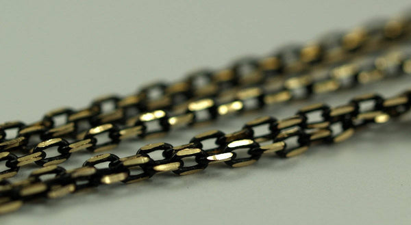 20 Meters - 66 Feet 2 X 3.5 Mm Brass Soldered Chain - Bg2 ( Z005 )