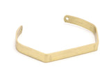 Brass Bracelet Blank - 4 Raw Brass Cuff Bracelet Blank Bangle 2 Holes (145x6x1mm) Brc066