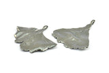 Gunmetal Gingko Leaf, 1 Gunmetal Plated Real Gingko Leaf with 1 Loop, Pendants, Findings X020