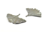 Gunmetal Gingko Leaf, 1 Gunmetal Plated Real Gingko Leaf with 1 Loop, Pendants, Findings X021