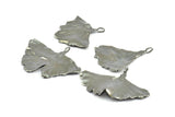 Gunmetal Gingko Leaf, 1 Gunmetal Plated Real Gingko Leaf with 1 Loop, Pendants, Findings X021
