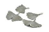 Gunmetal Gingko Leaf, 1 Gunmetal Plated Real Gingko Leaf with 1 Loop, Pendants, Jewelry Findings X019