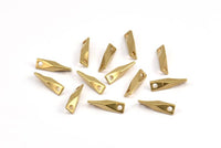 Brass Textured Connector, 50 Raw Brass Textured Connectors With 2 Holes (11x2.4mm) BS 2216