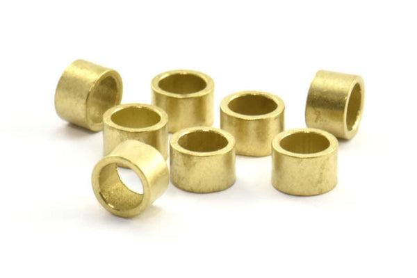Industrial Spacer Bead, 50 Raw Brass Industrial Tubes, Spacer Beads, Findings (7x4.5mm) BS 1800